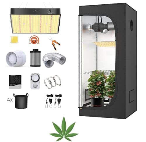 JUNG Growbox Set mit LED Lampe - Professionelles Indoor Grow-Kit