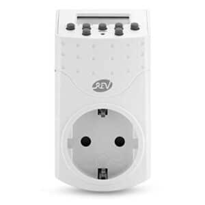 REV Zeitschaltuhr, digital, Zufallsfunktion, 20 Zeiten/Tag, 1800W, weiss