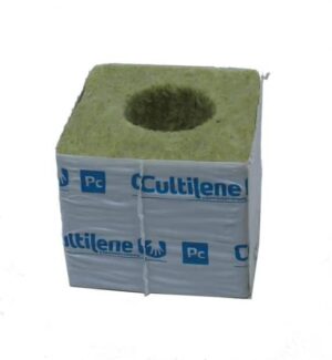 Steinwollblock mit Loch 7,5cm - 4cm - praktische Behausung für Anzuchtwürfel