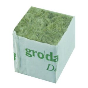 Steinwollwürfel mit Ummantelung 4x4cm - mit Kunststoffumrandung