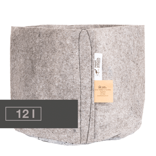 RootPouch Stofftopf Grau - Ohne Griff