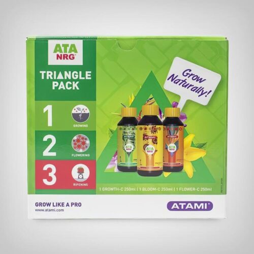 Atami ATA NRG Triangle Pack – organischer Flüssigdünger Bio-Düngerset Grow Bloom