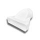 Übergangsstück Adapter PVC flach/eckig > rund System 125 auf Ø 125