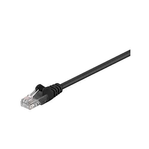 Goobay 68651 CAT 5e Patchkabel, U/UTP, Schwarz – CCA Kupfergemisch