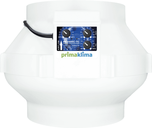 Prima Klima EC-TC Ventilator, mit integrierter Temperatur- und Drehzahlsteuerung, 580-1450m³/h
