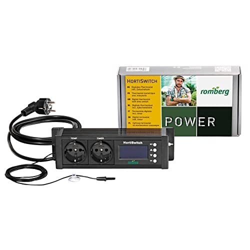 Romberg Thermostat HortiSwitch 2 Steckdosen Gewächshaus Zeitschaltuhr Timer Grow