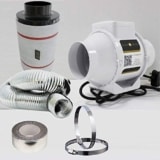 Wachstumsraum-Set BLACK ORCHID VS FanGoFast Axialventilator 100mm VS Aygrochy Pipevent 100